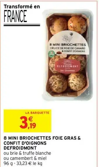 8 Mini Briochettes Foie Gras & Confit d'Oignons