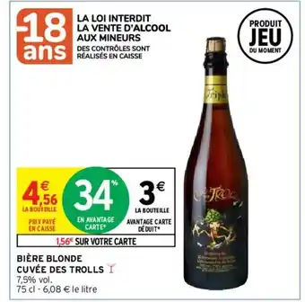 Intermarché Bière Blonde Cuvée Des Trolls offre