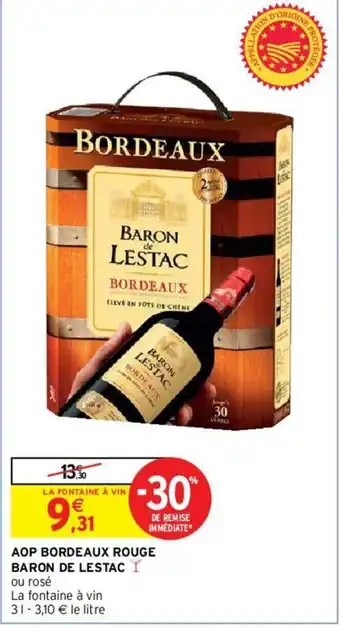 Intermarché AOP Bordeaux Rouge offre