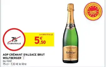 Intermarché AOP Crémant d'Alsace Brut offre