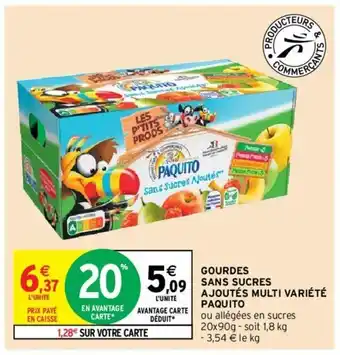 Intermarché Gourdes Sans Sucres offre