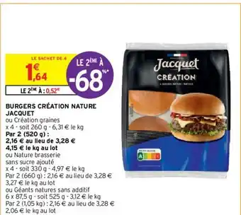 Intermarché Burgers Création Nature offre