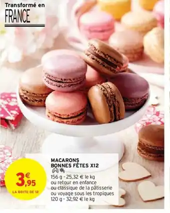Intermarché Macarons Bonnes Fêtes x12 offre