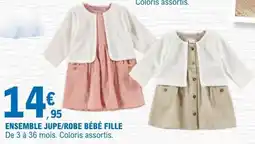 E.Leclerc Ensemble jupe/robe bébé fille offre