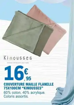 E.Leclerc Kinousses couverture maille flanelle offre