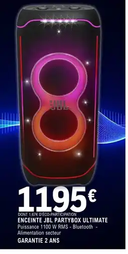 E.Leclerc Espace Culturel Jbl enceinte partybox ultimate offre