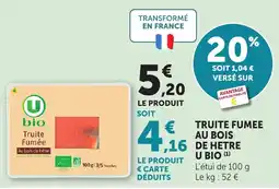 Bi1 U bio Truite Fumée offre