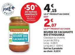 Bi1 ETHIQUABLE BEURRE BIO CACAHUÈTE offre