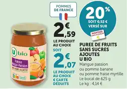 Bi1 U bio Puree de fruits offre