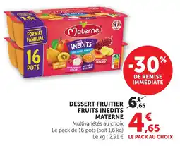 Bi1 Materne Dessert fruitier offre
