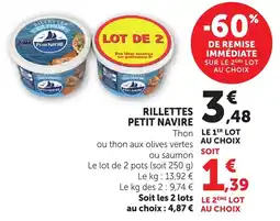 Bi1 Petit Navire Rillettes de thon offre