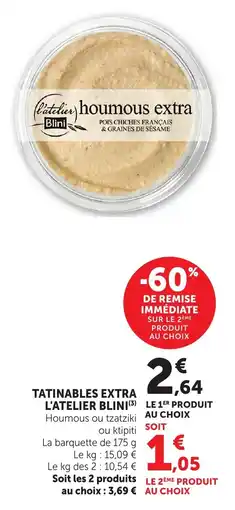 Bi1 L'atelier blini tatinables extra offre