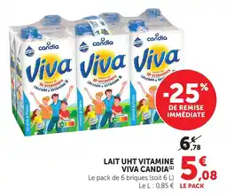 Bi1 CANDIA VIVA LAIT UHT VITAMINE offre