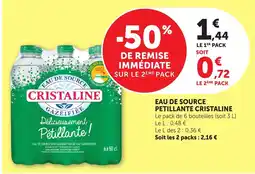 Bi1 Cristaline Eau de source offre