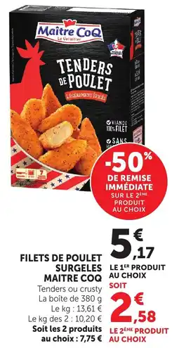 Bi1 Maitre coq filets de poulet surgeles offre