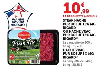 BIGARD Steak haché pur boeuf 15% MG