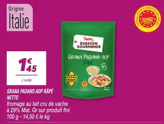Netto Grana Padano AOP Râpé