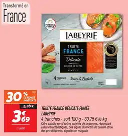 Netto LABEYRIE TRUITE FRANCE offre