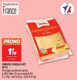 Netto Netto Emmental Français Râpé offre