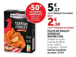 Maximarché MAITRE COQ TENDERS DE POULET offre