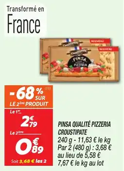 Netto PINSAPIZZERIA CROUSTIPATE offre