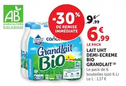 Maximarché Grandlait Bio offre