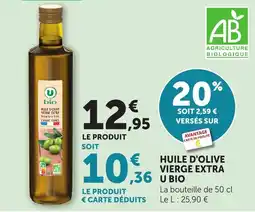 Maximarché U bio huile d'olive vierge extra offre