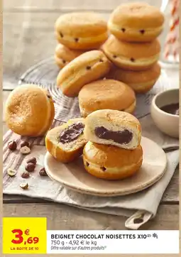 Intermarché BEIGNET CHOCOLAT NOISETTES offre