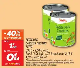 Netto Netto Petits Pois Carottes offre