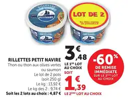 Maximarché Rillettes Petit Navire offre