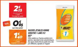 Netto BIC RASOIRS JETABLES HOMME SENSITIVE 1 LAME offre