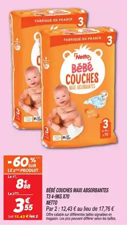 Netto Netto Bébé Couches offre