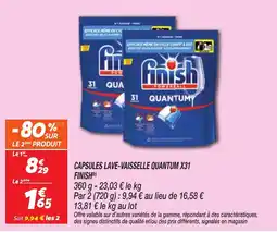 Netto Finish Capsules lave-vaisselle Quantum X31 offre