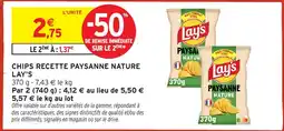Intermarché Lay's Chips Recette Paysanne Nature offre