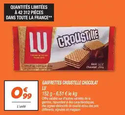 Netto LU GAUFRETTES CROUSTILLE CHOCOLAT offre