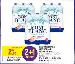 Intermarché MONT BLANC EAU MINÉRALE NATURELLE offre