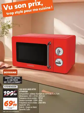 Kitchencook four micro-ondes rétro