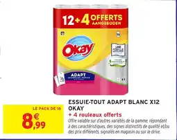 Intermarché Okay Essuie-tout Adapt Blanc offre