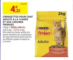 Intermarché Friskies Croquettes pour chat adulte offre