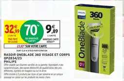 Intermarché Philips rasoir oneblade 360 visage et corps qp2834/23 offre