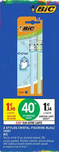 Intermarché BIC Stylo orné d'un animal kawaii 3D offre