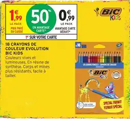 Intermarché BIC Kids 18 crayons de couleur evolution offre