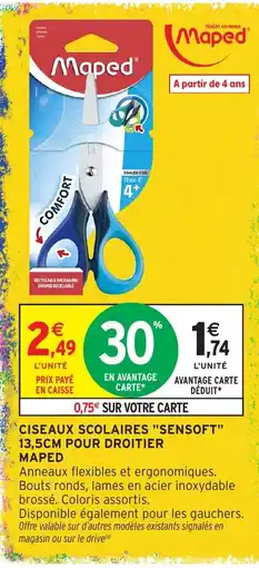 Intermarché Maped Ciseaux scolaires "Sensoft" offre