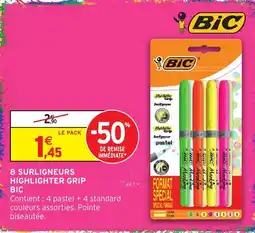 Intermarché BIC SURLIGNEURS HIGHLIGHTER GRIP offre
