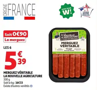 LA NOUVELLE AGRICULTURE Merguez Véritable