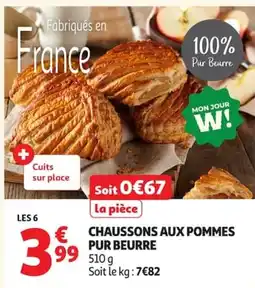 Auchan Supermarché CHAUSSONS AUX POMMES PUR BEURRE offre