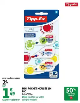 Auchan Supermarché Tipp-Ex Mini Pocket Mouse offre