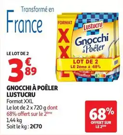Auchan Supermarché Lustucru Gnocchi à Poêler offre