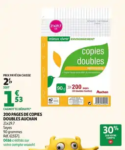Auchan Supermarché Auchan copies doubles offre