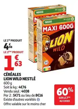 Auchan Supermarché Nestlé Céréales Lion Wild offre
